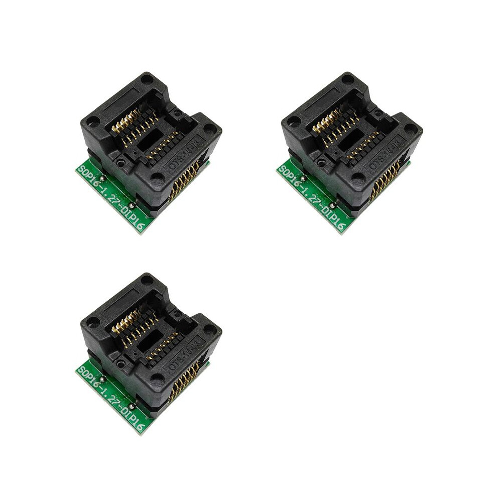 3X Sop16 To Dip16 Ic Programmer Adapter Socket 150Mil Chip Programmer Sop16-1.27 Adapter Socket To Dip16 Ots16-1.27-03 6031009898132
