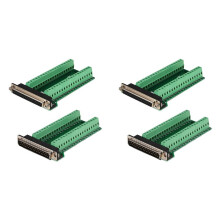 4 Stuks DB37 Mannelijk Vrouwelijk Breakout-Bordconnector, RS232 D-SUB Seriële 37-Pins Poortterminal Soldeervrije Adapter