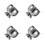 4Sets Stainless Steel Cream Bowls Multipurpose Storage Cups 8