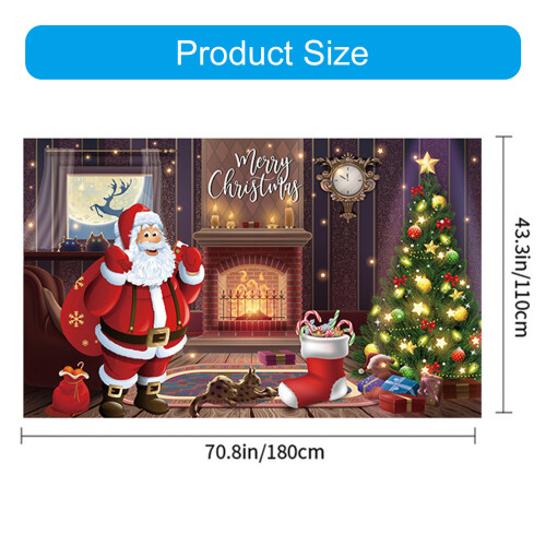 Large Christmas Backdrop Decorative Cloth 70.8x43.3Inch-4 2