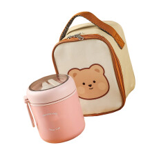 304 Nonrust Steel Breakfast Cup Thermal Insulation Bag-Pink