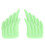 3D Wing Shoe Decor Green ABS DIY Accessory 10.3x5.6cm 2