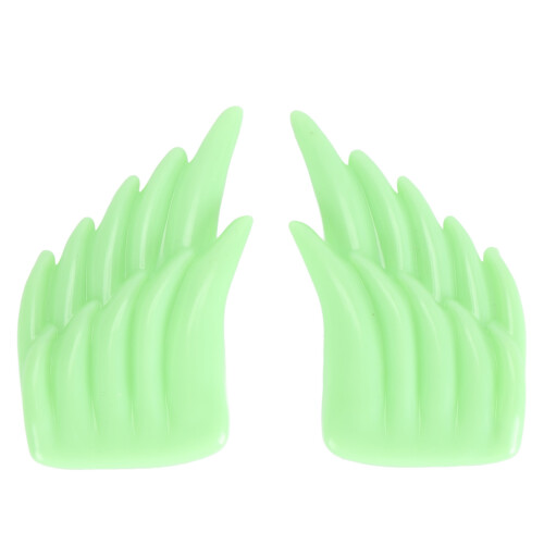 3D Wing Shoe Decor Green ABS DIY Accessory 10.3x5.6cm 1