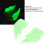 3D Wing Shoe Decor Green ABS DIY Accessory 10.3x5.6cm 4
