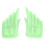 3D Wing Shoe Decor Green ABS DIY Accessory 10.3x5.6cm 5