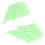 3D Wing Shoe Decor Green ABS DIY Accessory 10.3x5.6cm 10
