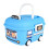 Plastic Toy Organizers Bin With Wheels Safety-Sky Blue large 1
