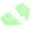 3D Wing Shoe Decor Green ABS DIY Accessory 10.3x5.6cm 9