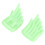 3D Wing Shoe Decor Green ABS DIY Accessory 10.3x5.6cm 11