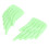 3D Wing Shoe Decor Green ABS DIY Accessory 10.3x5.6cm 14