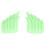 3D Wing Shoe Decor Green ABS DIY Accessory 10.3x5.6cm 13