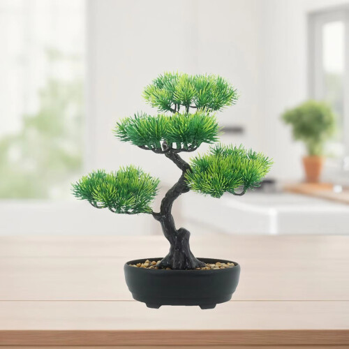 Artificial Tree Sculpture Faux Miniature Greenery-Double layer 2