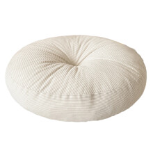 Tapis d'assise rond respirant, coussin de sol-blanc cassé1 45cm