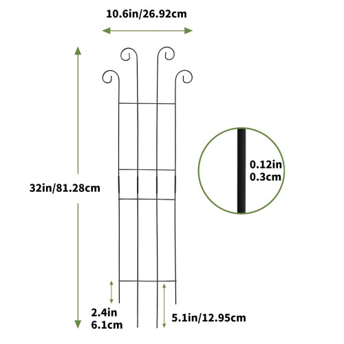 2lots Metal Vertical Garden Frames For Plant Easyly Assembly 2