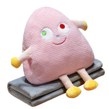 Coussin de bureau en peluche avec couverture amovible et-Rose