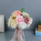 Delicate Handheld Flower Arrangement Elegant Wedding Party 7
