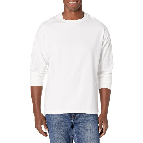 Hanes Men Long Sleeve Shirt,1 Pack (M) White