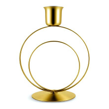 Spitzkerzenhalter aus Metall, Eisen, Retro-Kerzenhalter-Gold A