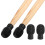 4PCS Silicone Stretchable Drumstick Silent Practice Tips, Black 4