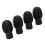 4PCS Silicone Stretchable Silent Drumstick Practice Tips, Black 15