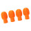 Silicone Stretchable Drumstick Silent Practice Tip - Orange, 4pcs 16