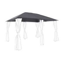 Gazebo Roof Cover Replacement Curtain Grey Water Repellent Durable 4 x 3M