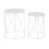 Side Table White Marble Effect Living Room Bedside Sofa Modern Set Of 2 2