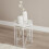 Side Table White Marble Effect Living Room Bedside Sofa Modern Set Of 2 6