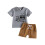 (18-24 Months, Gray) Καλοκαιρινά σετ ρούχων με κορδόνι 1