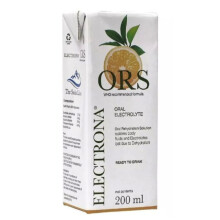 Electrona ORS Orange Flavour Oral Liquid | Electrolyte Drink for Dehydration | Diarrhea and Heat Exhaustion Support - 200ml