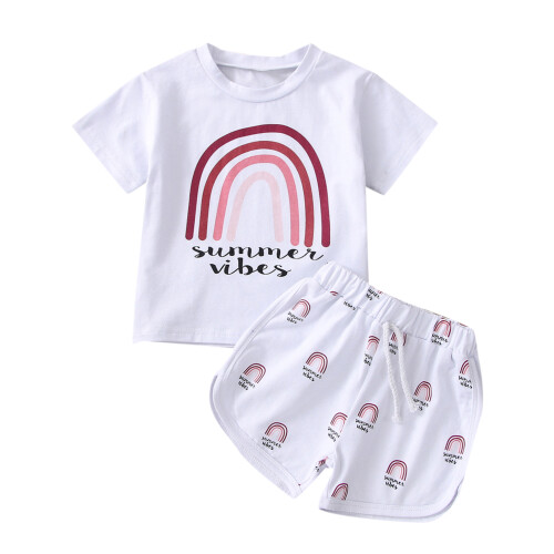 (12-18 Months, White) Υπέροχο σετ σορτς για καλοκαίρι.