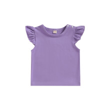 (6-12 Months, Purple) Dětské dívčí tričko, volný rukáv, kulatý výstřih, jednobarevné, volné, jarní a letní topy