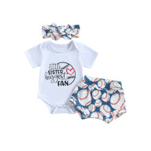(100, White) Set de vară pentru bebeluși, salopetă albă cu mânecă scurtă și pantaloni scurți baseball