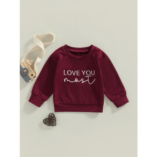 (2-3 Years, Wine Red) Sudaderas para bebés y otoño. 1