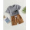 (18-24 Months, Gray) Καλοκαιρινά σετ ρούχων με κορδόνι 3