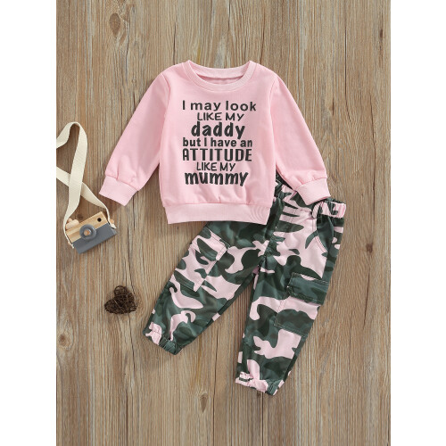 (3-4 Years, Pink) Παντελόνι 2 τεμαχίων Dairy Wears. 1