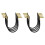 8 Pack 12 Inch Guitar Patch Cables, Right Angle Golden Pancake Connector for Effects Pedal Board 1