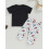 (12-18 Months, Black) Καλοκαιρινά σετ ρούχων στάμπα ζωγραφιάς. 14