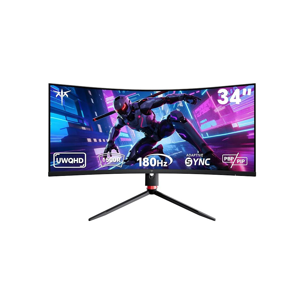 Monitors 34 Inch 180Hz Ultrawide Curved Gaming Monitor - Uwqhd Resolution,
