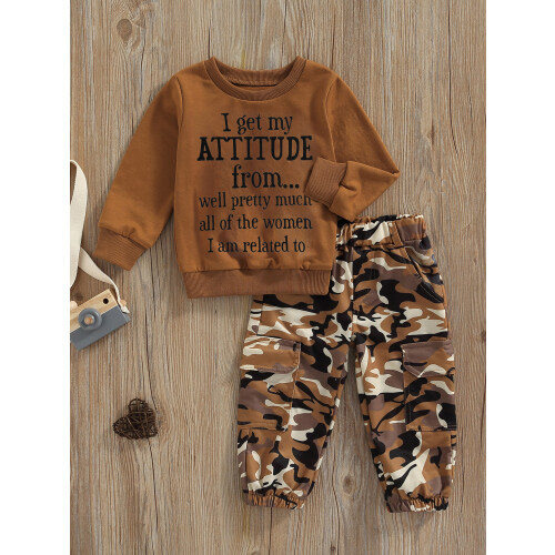(5-6 Years, Caramel) Φθινοπωρινά ρούχα για 2 τεμαχίων 2
