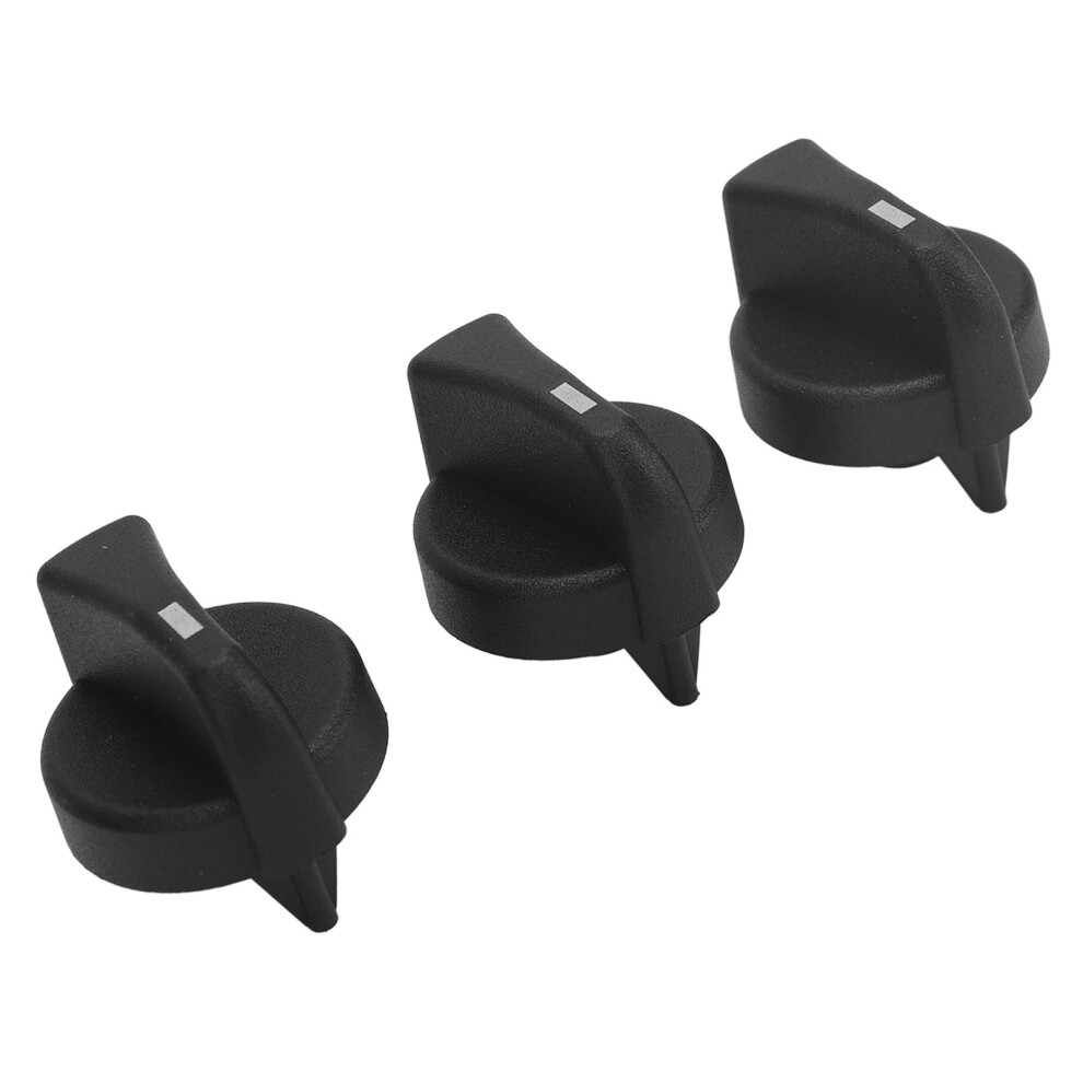 3 Pcs Ac Heater Control Knob 1210001000 For Peterbilt 330-387 Black 9401386456459