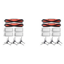 24 Pièces pour EVE Robot Aspirateur Brosse Principale Filtre HEPA Brosse Latérale Accessoires de Rechange Pièces