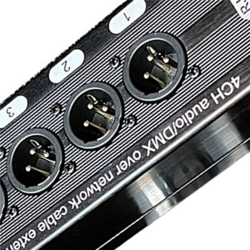 3 Unidade de ÁUdio XLR de 3 Pinos e 4 Canais e DMX sobre Extensor de Cabo de Rede, Extensor de Sinal de Rede DMX512, Macho 1