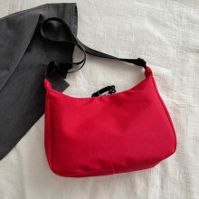 Red Polyester Messenger Bag Women 30.5x21x10cm Multi-Functional Purse