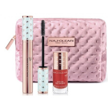 Naj Oleari Gift Set Wear The Volume Mascara + Oleo Gel Nail Lacquer 22 Red + Pouch