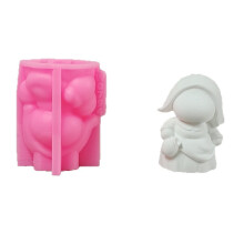Statue de fille de dessin animé réutilisable, moule en Silicone