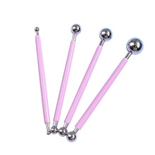 Ensemble d'outils de poterie portables, stylo à points-Violet