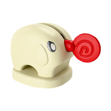 Praktische tandpastadispenser Cartoon Olifant Ontwerp-Rood