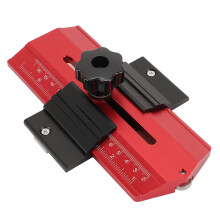 Gabarit de coupe en rive mince pour scie à table - Acier inoxydable - Rouge