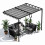 (Grey) 2.4*2.4m Patio Pergola with Retractable Waterproof Canopy 4